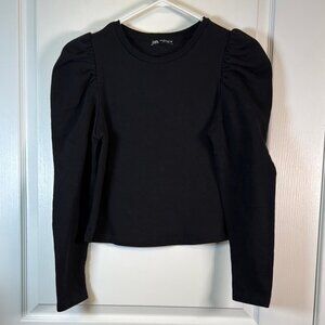 Zara Black Long Sleeve Blouse Size Small EUC #2949